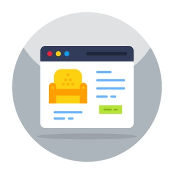 Modern design icon of online shopping vector