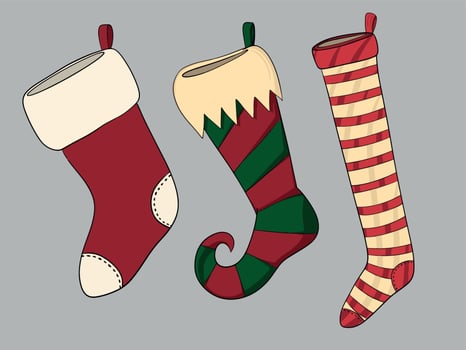 Christmas bags vector