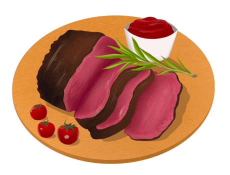 steak meat pieces for menu png
