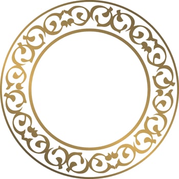 luxury gold frame circle illustration 2 vector