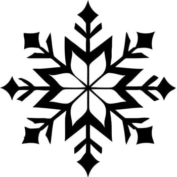 Black and White Snowflake Illustration vector