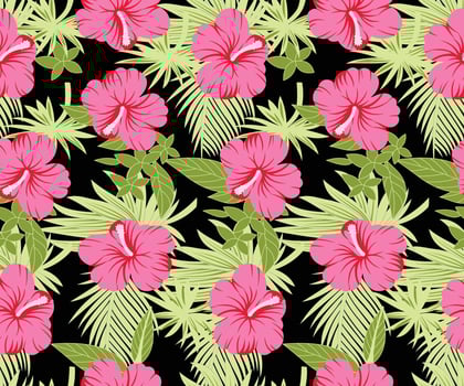 Seamless Floral Pattern in vector.Wild flowers, leaves, branches, candies repeat pattern design set.Handmade. Wallpaper, fabric or design of gift paper. vector