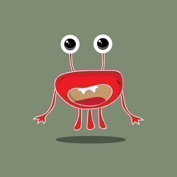 Cute cartoon monsters character. Monsters in flat style vector. Vector illustration.