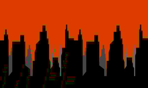 vector illustration of cityscape silhouette background