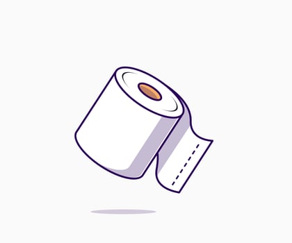wc tissue icon vector illustration. flat cartoon style. on a white background.
