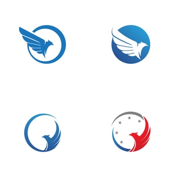 Falcon wing icon Template vector