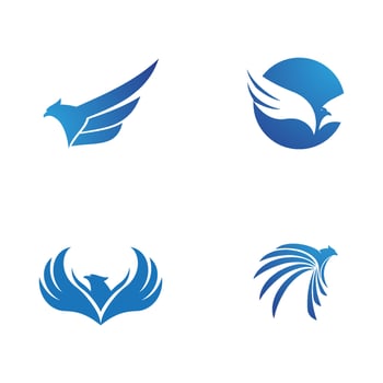 Falcon wing icon Template vector