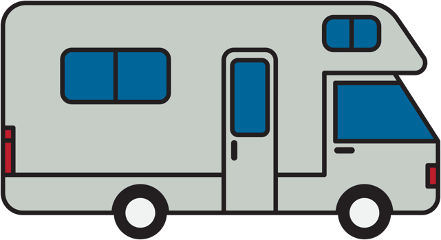 camping car outline drawing png