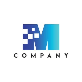 Matrix Mind Logo, M initial based letter icon logo vector