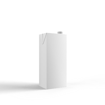 Paper Milk Bottle 3D Rendering png