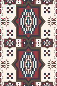 Ethnic arabesque geometric pattern. Vintage ethnic geometric shape seamless pattern background. Geometric oriental fabric, carpet, rug, tapestry, wallpaper, interior decoration element pattern. vector