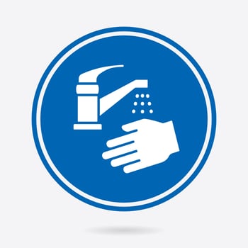 Hand washing - vector icon. Illustration isolated. Simple pictogram.