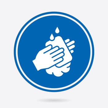 Hand washing - vector icon. Illustration isolated. Simple pictogram.