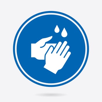 Hand washing - vector icon. Illustration isolated. Simple pictogram.