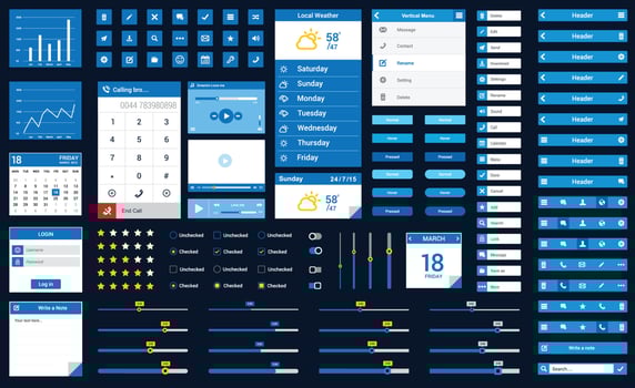 Mobile app User interface design element vector