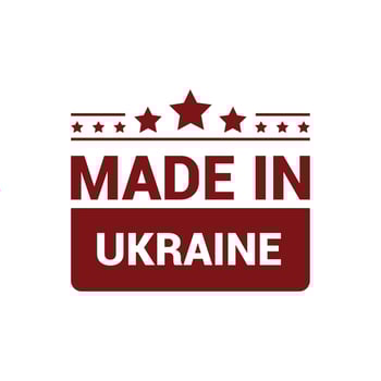 Made in Ukraine stamp design vector