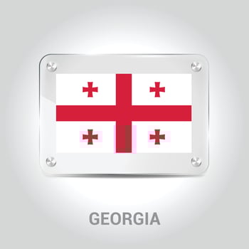 Country flag with creative design vector
