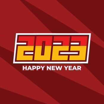 Happy New Year 2023. Number design for greeting cards, make your new year's moment more fun. Happy new year 2023 banner, poster or card template. happy new year vector