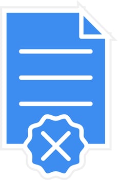 Rejected Icon Style vector