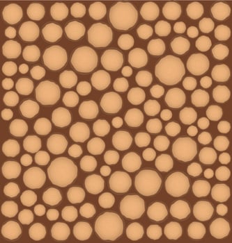 Vector wood texture of wavy ring pattern from a slice of tree. Monochrome wooden stump isolated on white. Tree trunk rings.  Timber and stump vector