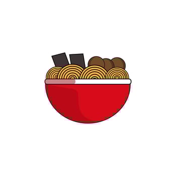 Japanese ramen noodle food suitable for use as logo, posters, menus, etc. vector