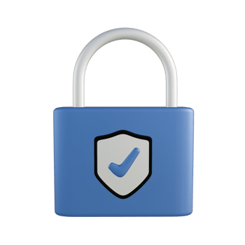 Padlock 3d blue icon, suitable for additional elements in template, poster and banner designs png
