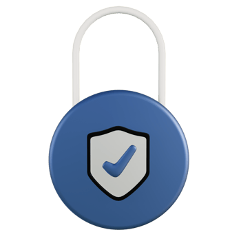 Padlock 3d blue icon, suitable for additional elements in template, poster and banner designs png