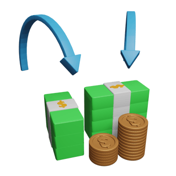 Income 3d icon, suitable for additional elements in financial templates, posters and banner designs png