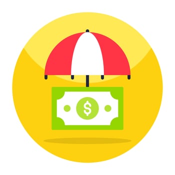 An icon design of financial security vector