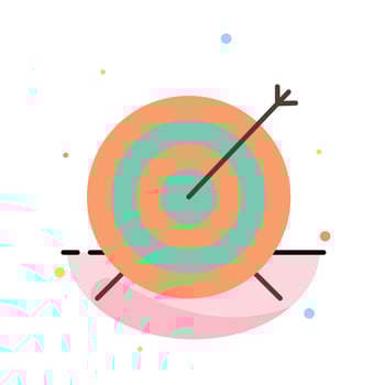 Target Dart Goal Focus Abstract Flat Color Icon Template vector