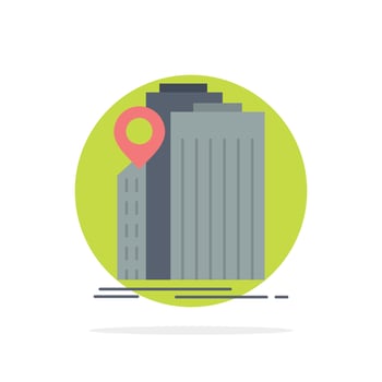 bank banking building federal government Flat Color Icon Vector