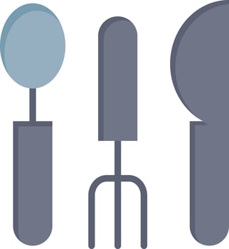 Cutlery Hotel Service Travel  Flat Color Icon Vector icon banner Template