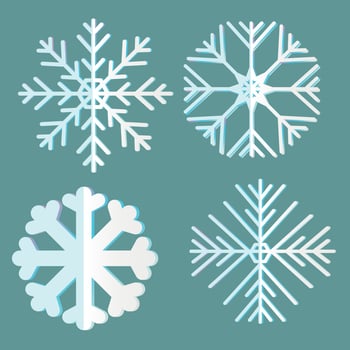 Snowflake set. New Year. Winter. Christmas. vector