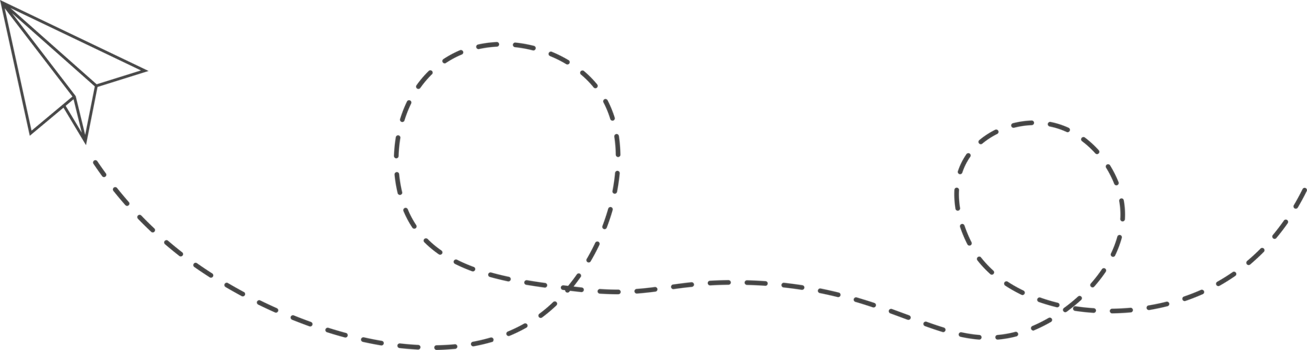 Dashed Line Paper Airplane Route png