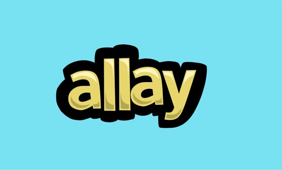 ALLAY writing vector design on a blue background