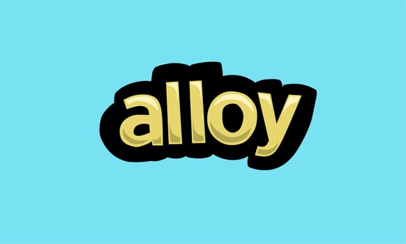 ALLOY writing vector design on a blue background