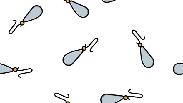 Endless seamless pattern of beautiful beauty items of female jewelry of glamorous precious expensive fashionable earrings on a white background. Vector illustration