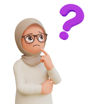 Young businesswoman with question mark png