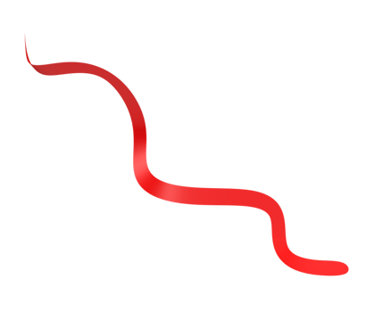 Red ribbons. 3d render png