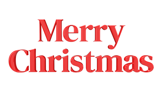 Merry Christmas lettering png