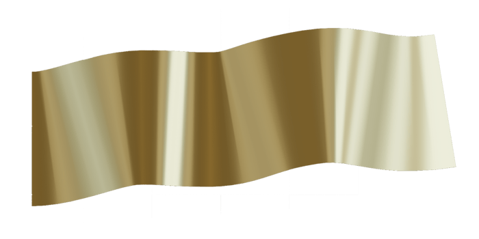 Gold ribbons. 3d render png