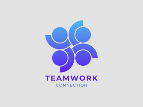 Teamwork, support, and Partnership Logo vector icon illustration
