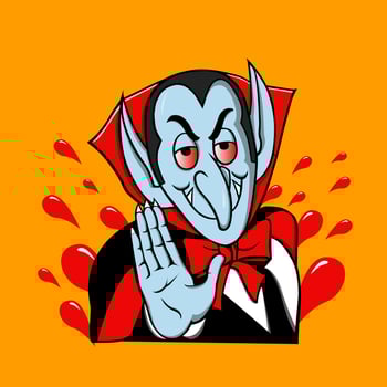 Vector Illustration Cartoon Scary Vampire Or Dracula