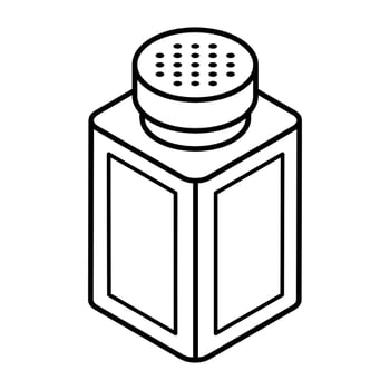 Ready to use outline icon of salt shaker vector