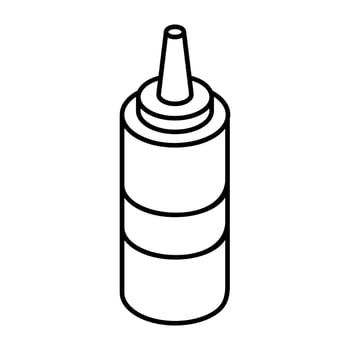 Download outline isometric icon of glass vector