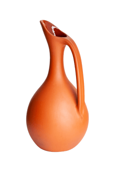 A brown clay jug isolated on a white background png