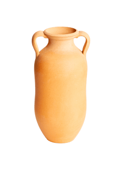 A brown clay jug isolated on a white background png