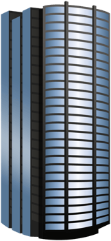 Blue Round Skyscraper png