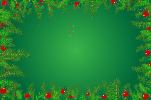 christmas background free green space for text vector