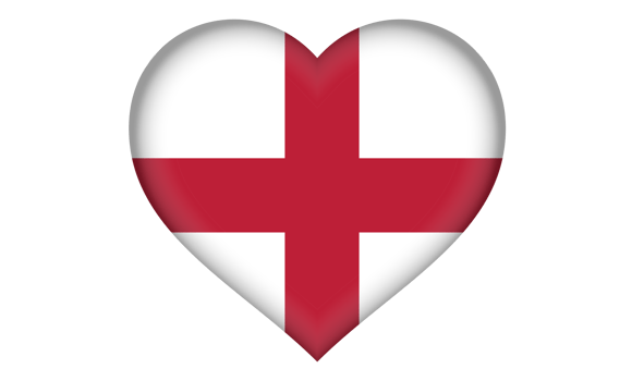 England flag icon in the form of a heart png